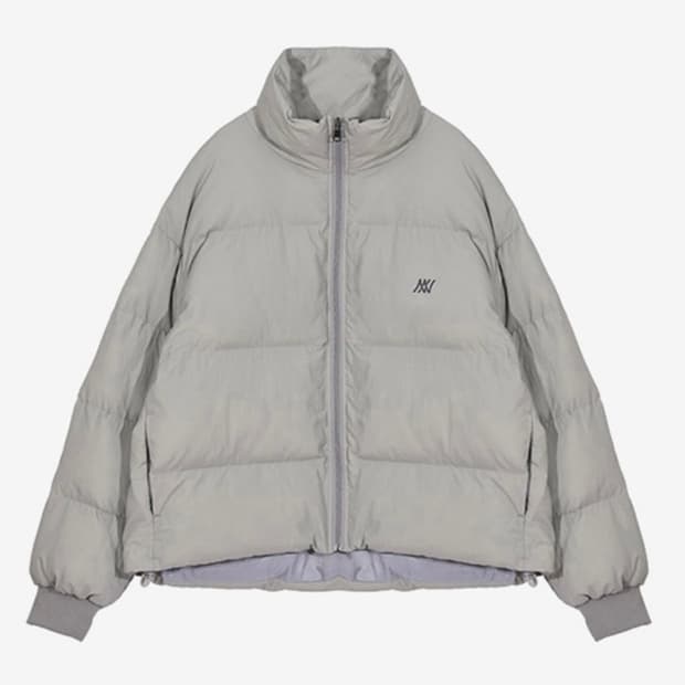 닉앤니콜 푸퍼 숏패딩 그레이 파카 경량패딩