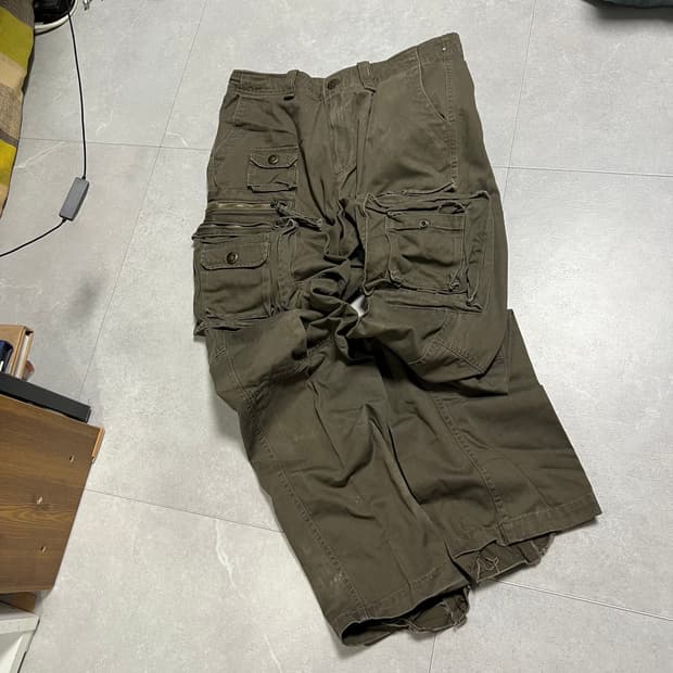 [XL] 아베크롬비 OG 빈티지 카키 카고 바지
