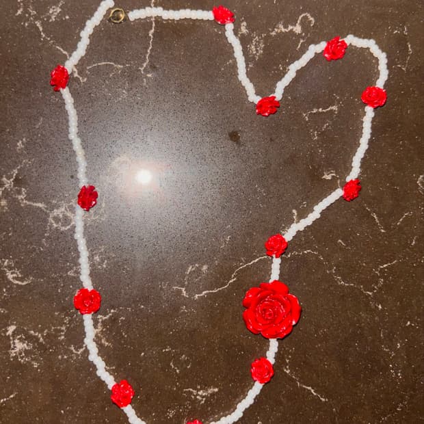 2-way Antique Rose Necklace & Bracelet