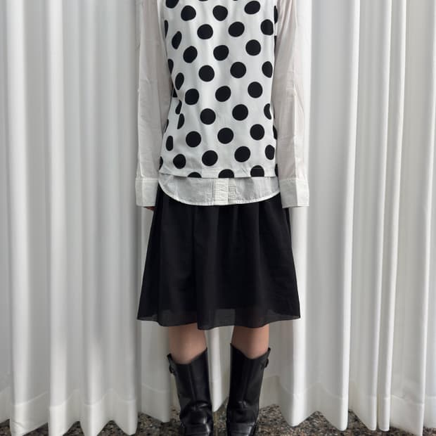 midi pleats skirt