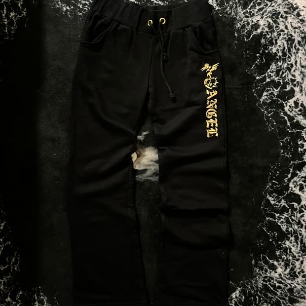 y2k레터링 부츠컷트레이닝팬츠