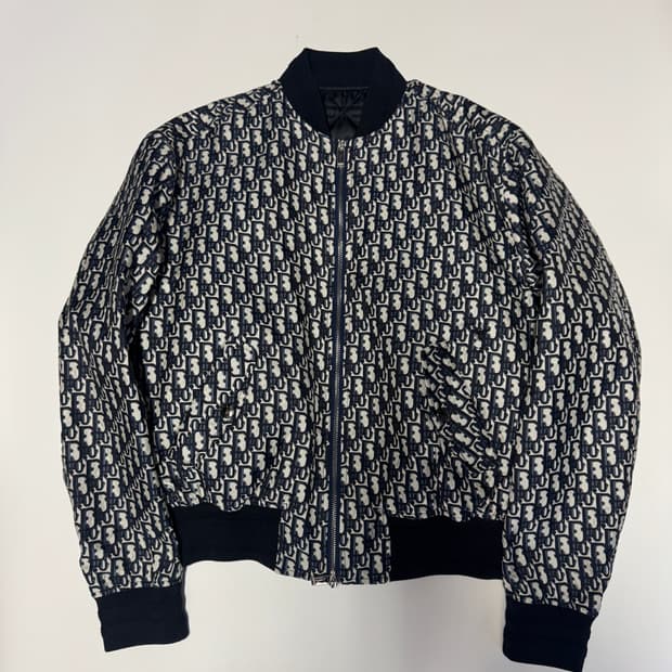 여성 디올 커스텀 리메이크 오블리크 오버핏 봄버 자켓