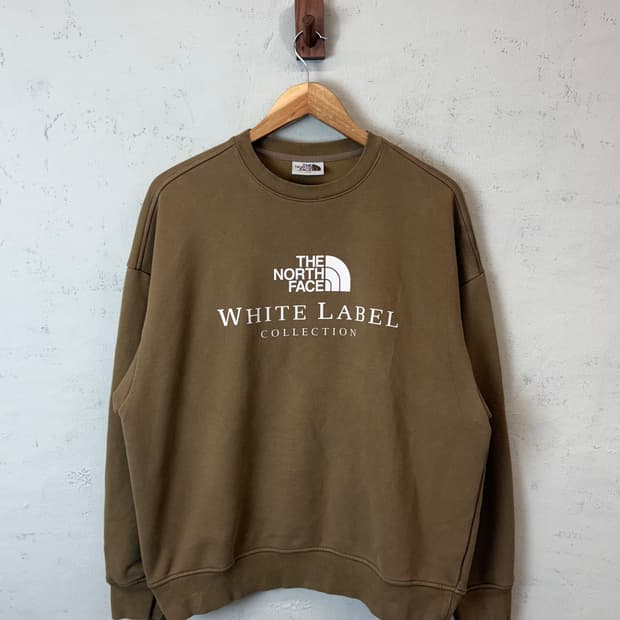 노스페이스 화이트라벨 컬렉션 브라운 스웻셔츠