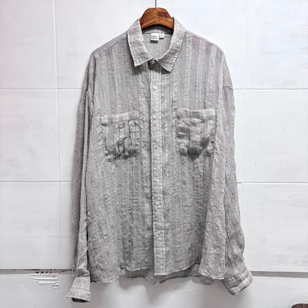 PARTIMENTO 파르티멘토 그레이 루즈핏 셔츠 남방 L
