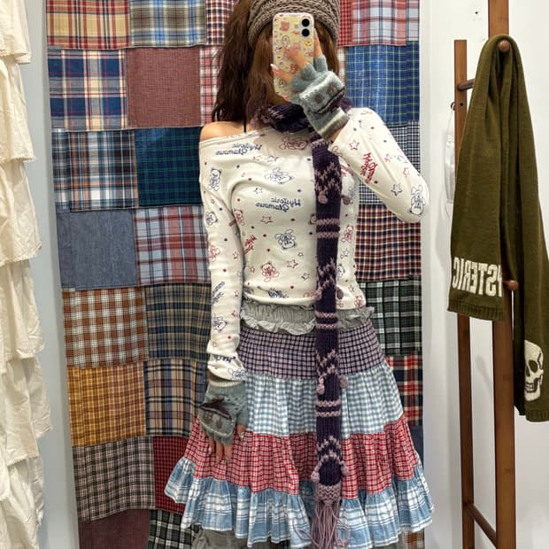 히스테릭글래머 퍽베어 롱슬리브