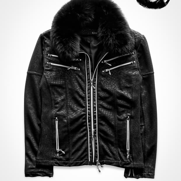 Xfrm Black Leopard Fur Jacket