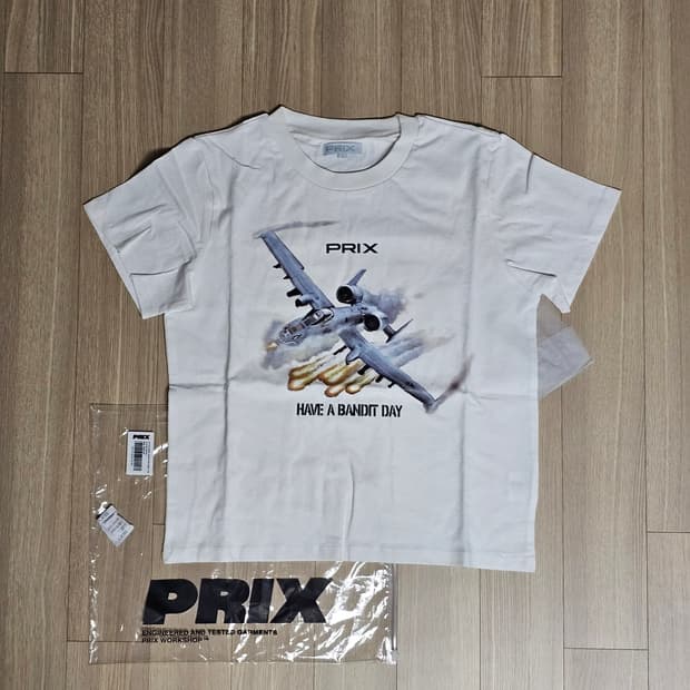 M 새제품) PRIX 프릭스 워크샵 반팔 미니 티셔츠 여성 baby t