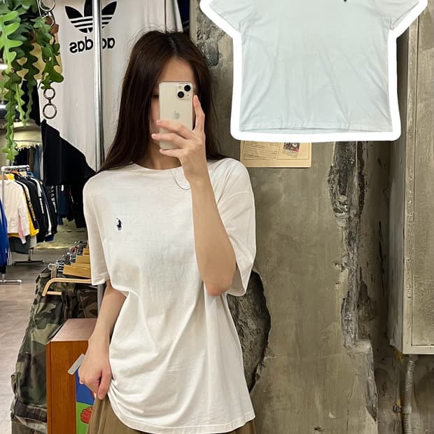 폴로 랄프로렌 베이직 반팔티 화이트 L #csz706