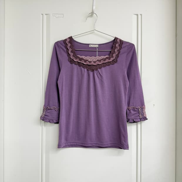 엑시즈팜 엔틱 레이스 7부티셔츠