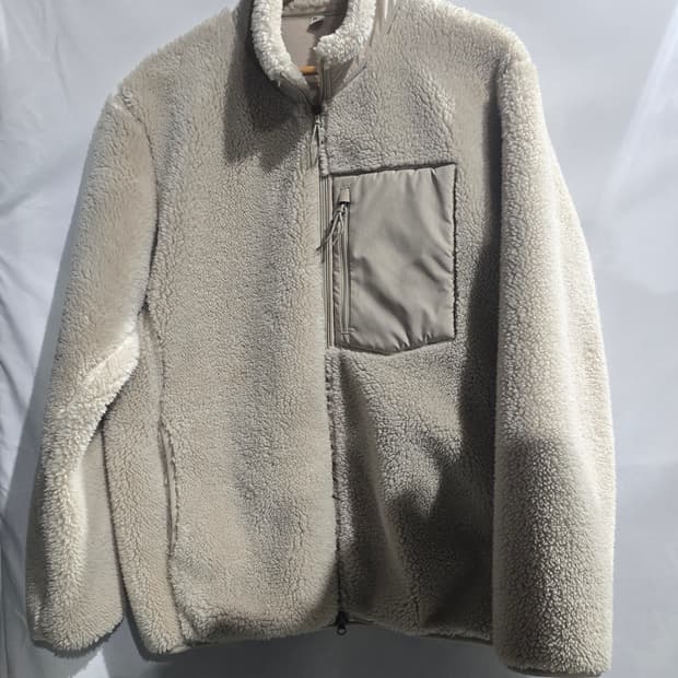 유니클로 뽀글이 플리스 XL 베이지