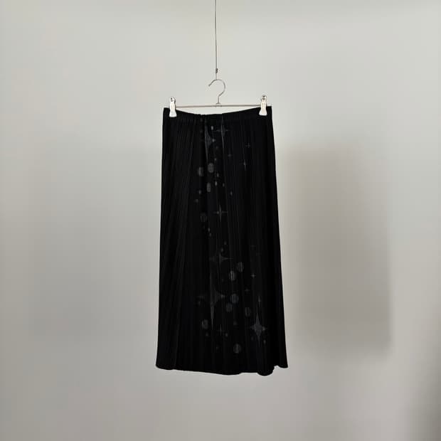 Stardust Printing Pleats Skirt