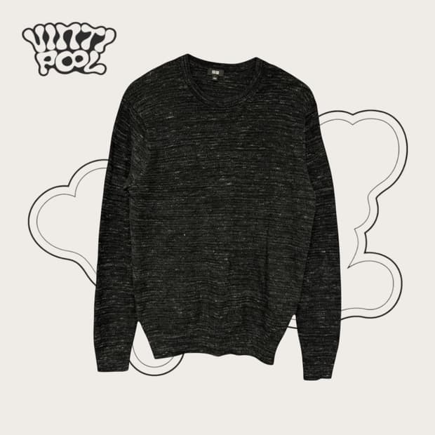 유니클로 울혼방 니트 L 오레오