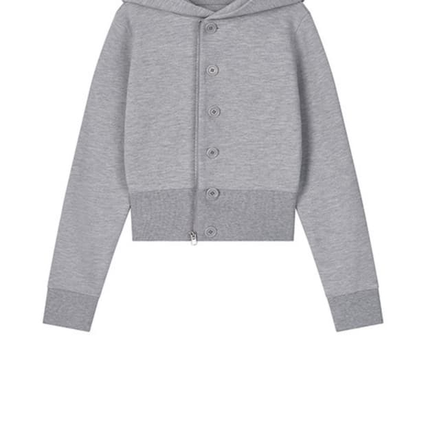  [CLaddA] button 2way zip-up, gray 
