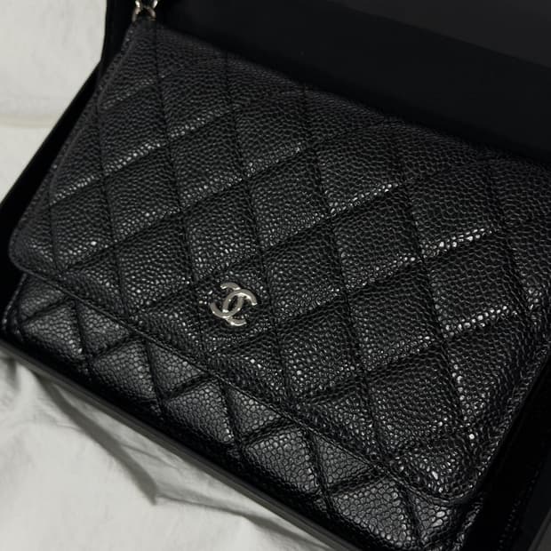 샤넬 woc 은장 백