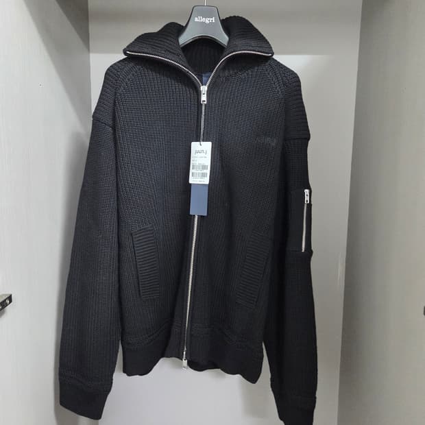 25fw 준지 하이넥 집업 가디건 s