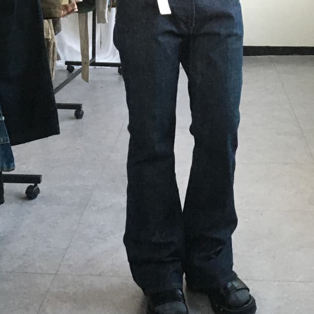 Denim boots cut pants