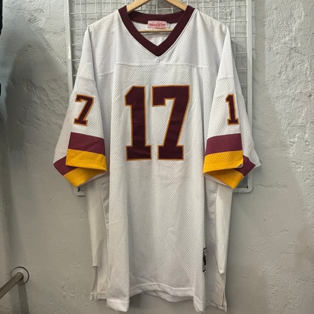 NFL 미첼앤네스 레드 스킨스 화이트 럭비져지 3XL