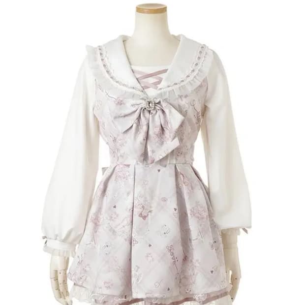 리즈리사 소잉베어 세일러 탑 원피스