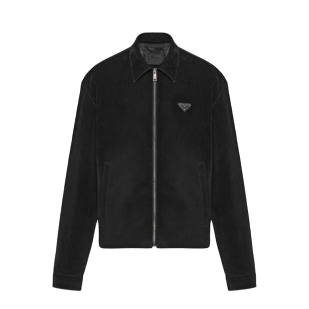 [L] 프라다 벨벳 블루종 자켓 블랙(SGB999)
