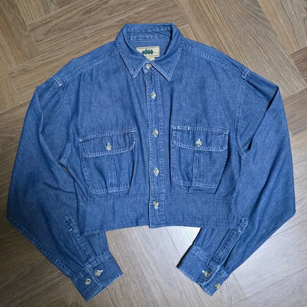Japanese Rugged Wear crop denim shirt