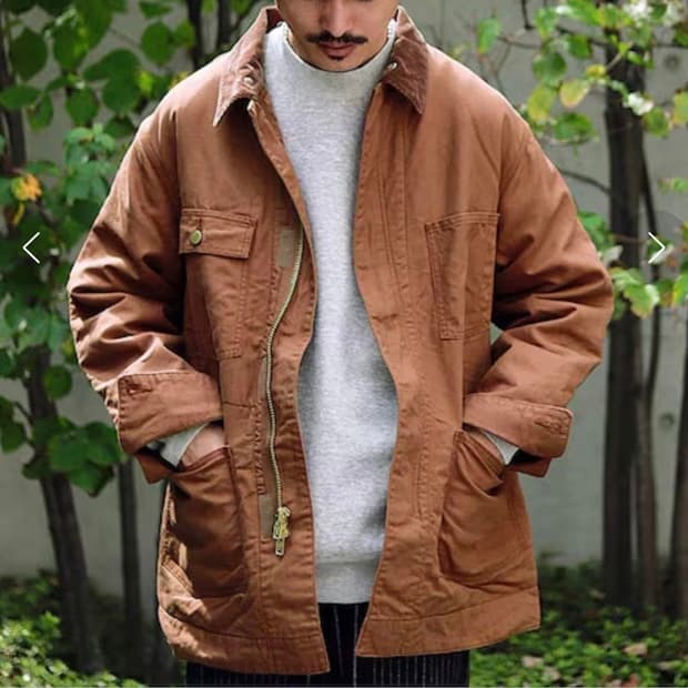 (3)언유즈드 UNUSED 덕 커버올 워크자켓 (브라운)