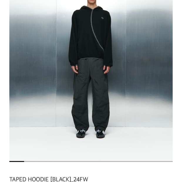 산산기어 테이프드 후디 24fw 블랙