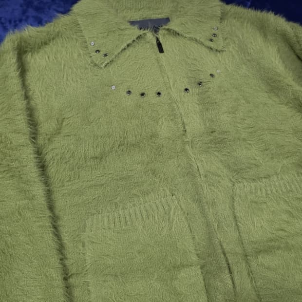 [OS] 가키하라 유메키(Yumeki) 롱헤어 앙고라 니트집업