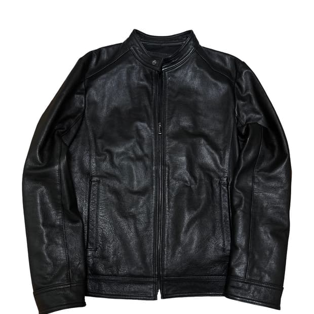 빈티지 양가죽 블랙 라이더 자켓