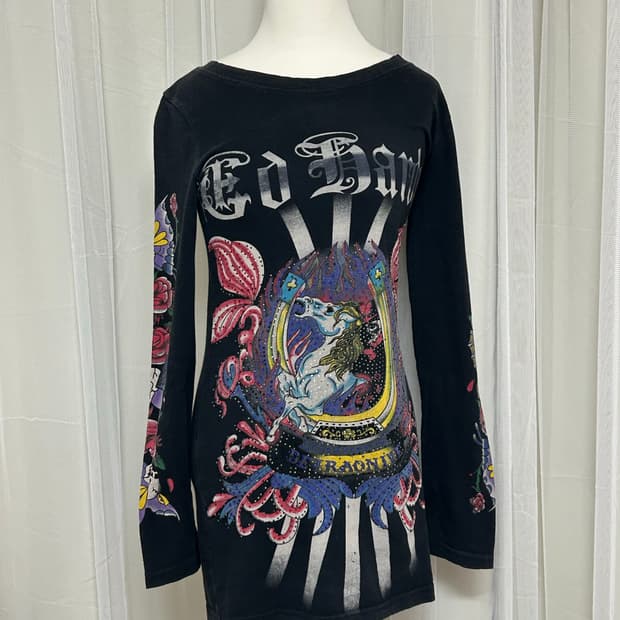 에드하디 딱붙핏 유니콘 롱슬리브 펑크 펑투케