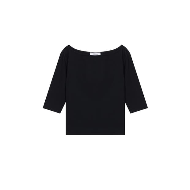 버다나 Phoebe Boat-Neck Top (black)