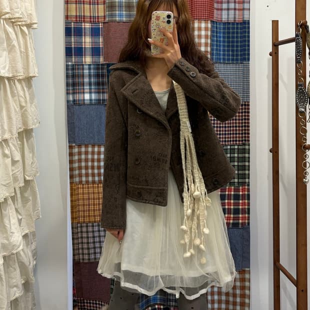 히스테릭글래머 패턴 하프코트