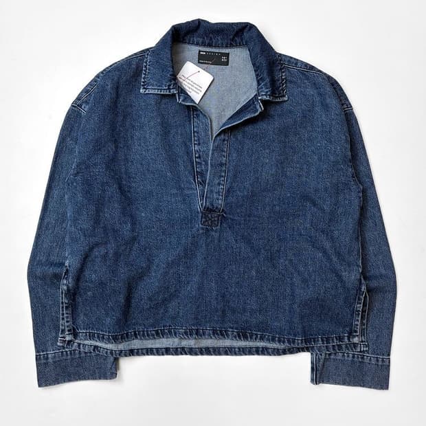 아소스 ASOS 트임 크롭 카라 데님 롱 슬리브 PN4900