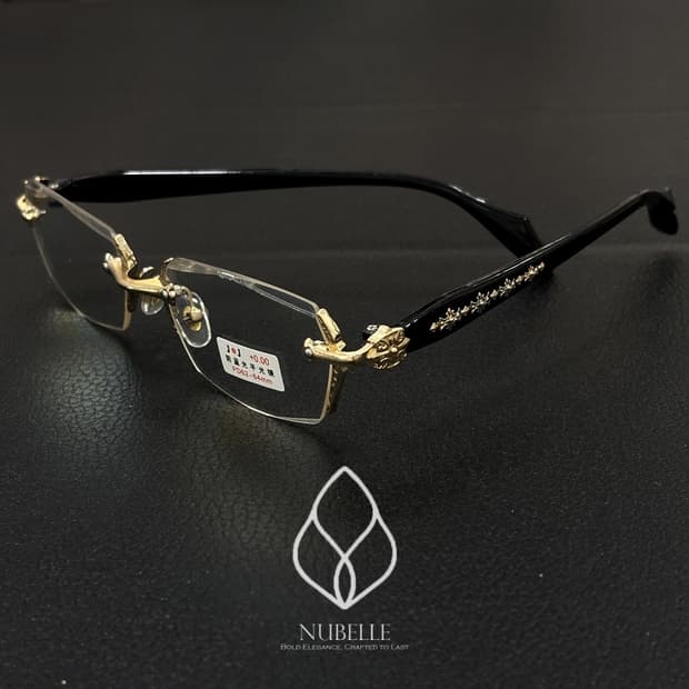 🌗 Cross rimless glasses / 크로스 긱시크 무테안경