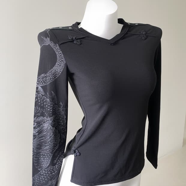 오즈온 드래곤 치파오 롱슬리브