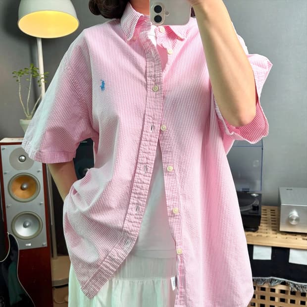 폴로 스트라이프셔츠 (시어서커)
