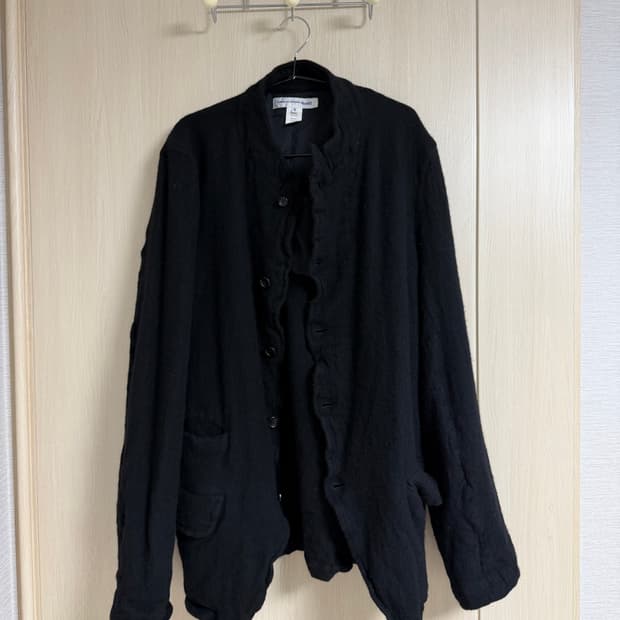 꼼데가르송 셔츠 축융 울 자켓