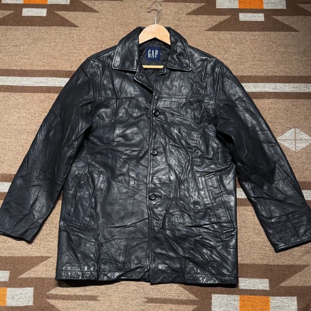 Gap 올드 갭 헤비 카우레더 카 코트 M 소가죽 자켓