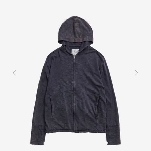 999휴머니티 bleached slub hooded zip up