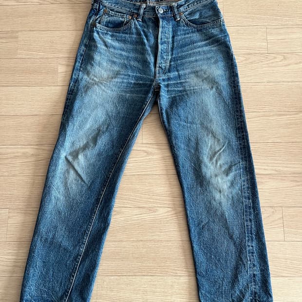 웨어하우스 1101 미디움워시 중청 32사이즈 