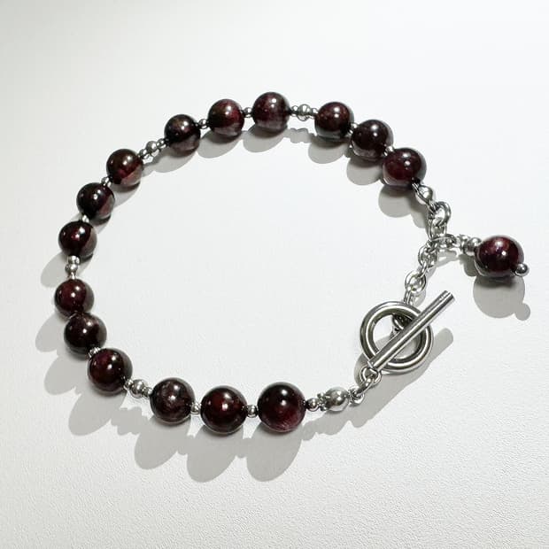 1월 탄생석 천연석 가넷 원석팔찌