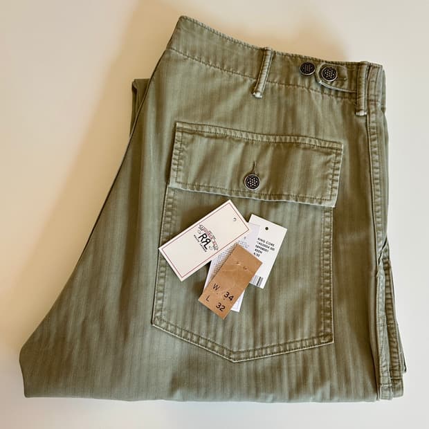 RRL 더블알엘 헤링본 퍼티그 팬츠 34사이즈 신품급