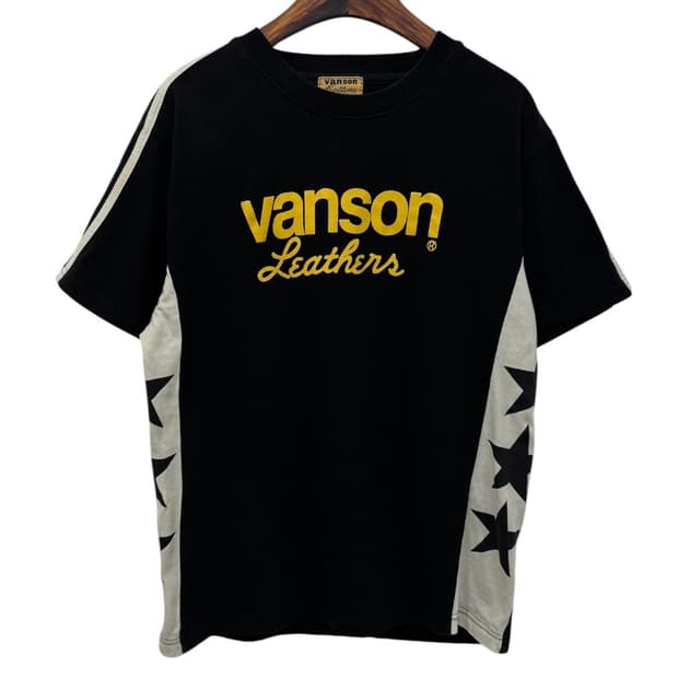 밴슨(Vanson Leathers) 사이드 스타 반팔티셔츠