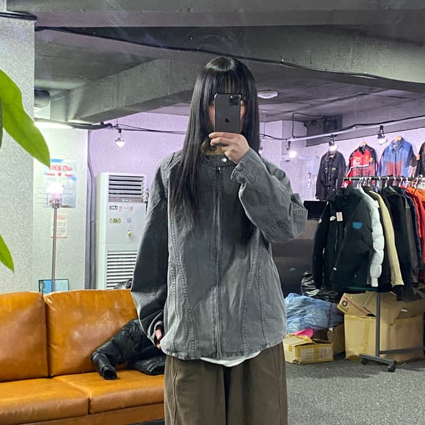 LMC 피그먼트 글로브 바이커재킷 그레이 A8