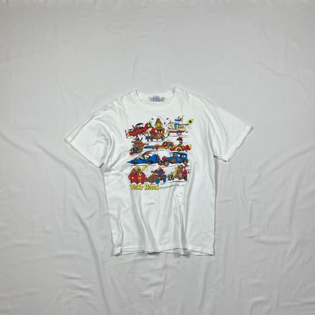 90‘s 웨키레이스 wacky races 카툰 반팔티