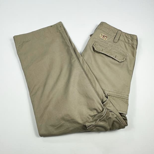 32 00s 폴로 진스 와이드핏 카고팬츠 베이지