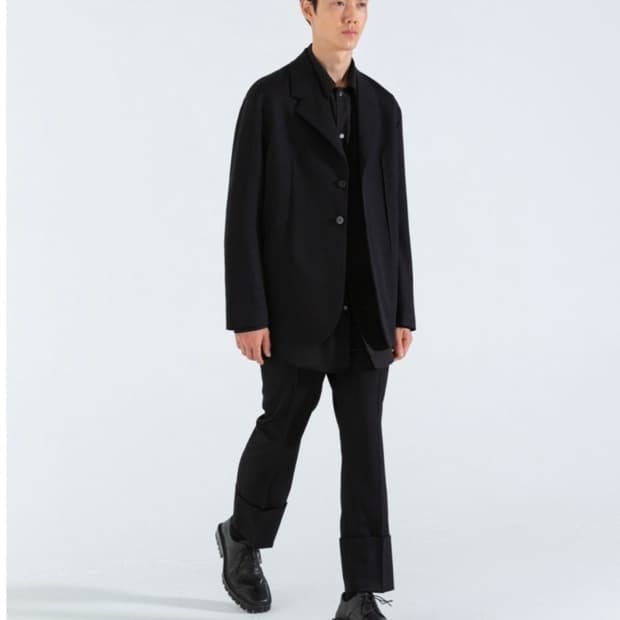 벨리에 퓨어 울 히든 블레이저 블랙 S