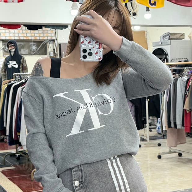 CK 크롭오프숄더