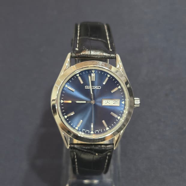 90s 빈티지 세이코 7N43-9080 청판 가죽 시계
