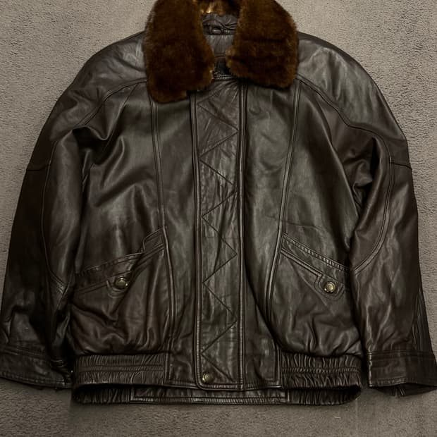 진도 퍼 카라 양가죽 빈티지 자켓 처분 