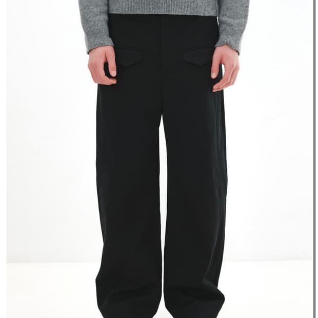 Aieul Curved Trousers_black